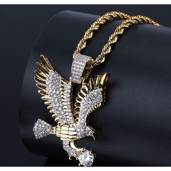 hip hop gold color plated copper iced out micro paved cz eagle pendant necklace men charm jewelry three style chains up6f3, Silver
hip hop gold color plated copper iced out micro paved cz eagle pendant necklace men charm jewelry three style chains up6f3, Silver