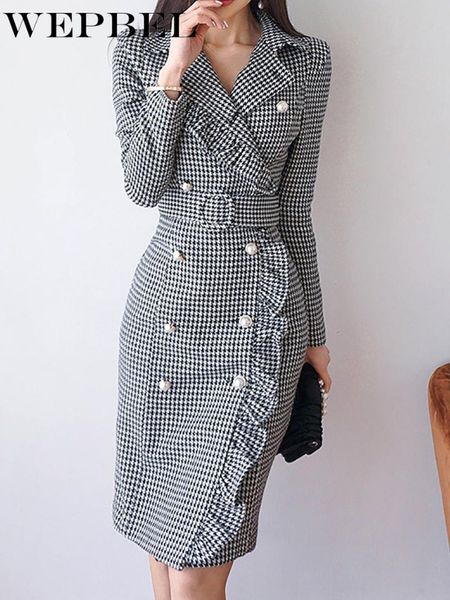 wepbel women's striped printed slim-fit dress autumn long sleeve single-breasted ruffle turn-down collar high waist dress, Black;gray
wepbel women's striped printed slim-fit dress autumn long sleeve single-breasted ruffle turn-down collar high waist dress, Black;gray