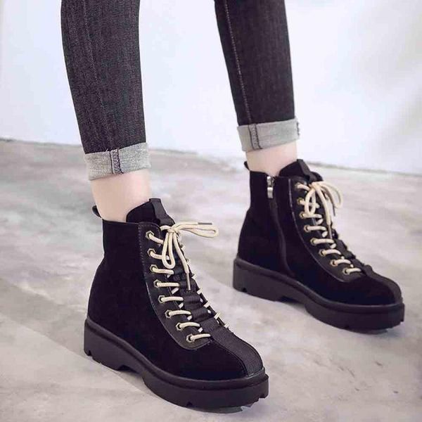 retro plus velvet ankle boots for women ladies british style short boots student motorcycle martin short botas feminina, Black
retro plus velvet ankle boots for women ladies british style short boots student motorcycle martin short botas feminina, Black
