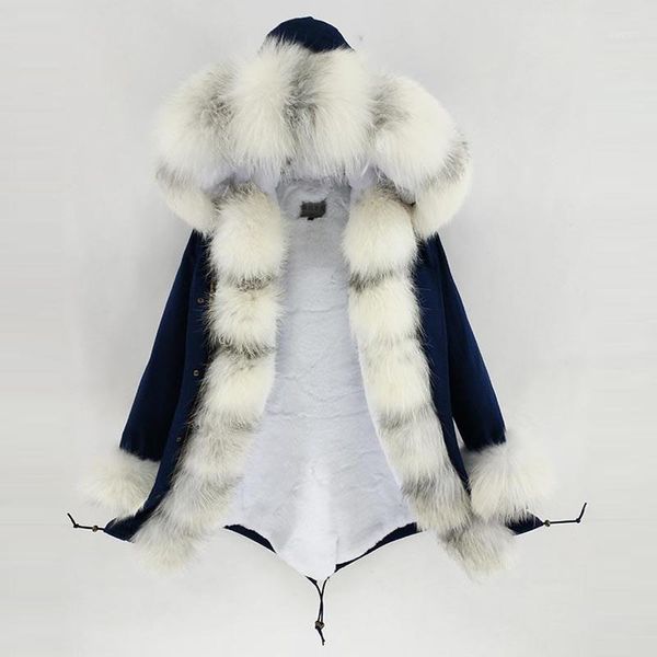 2019 new long winter jacket women outwear thick parkas natural real fur collar faux fur liner coat hooded warm parka1, Black
2019 new long winter jacket women outwear thick parkas natural real fur collar faux fur liner coat hooded warm parka1, Black