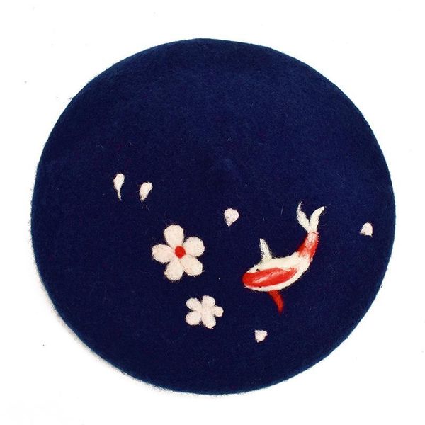 2020 cute goldfish berets princess sweet lolita hat vintage handmade fish hat real woolen warm winter beret manual wool felt beret, Black;white
2020 cute goldfish berets princess sweet lolita hat vintage handmade fish hat real woolen warm winter beret manual wool felt beret, Black;white