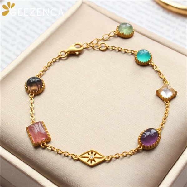 trendy 925 sterling silver naturanl gemstone crystal women's bracelet fine jewelry elegant geometric gold-plated bracelets gift q1201, Black
trendy 925 sterling silver naturanl gemstone crystal women's bracelet fine jewelry elegant geometric gold-plated bracelets gift q1201, Black