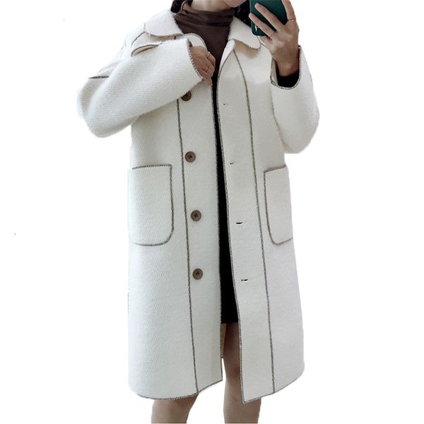 women's windbreaker jacket fashion high-end coat long section single-breasted rice veet overcoat autumn winter outerwear, Tan;black
women's windbreaker jacket fashion high-end coat long section single-breasted rice veet overcoat autumn winter outerwear, Tan;black