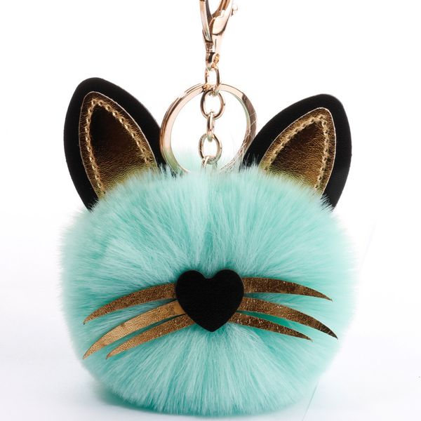 fur creative car kitten bag ball key fashion chain pendant, Silver 
fur creative car kitten bag ball key fashion chain pendant, Silver