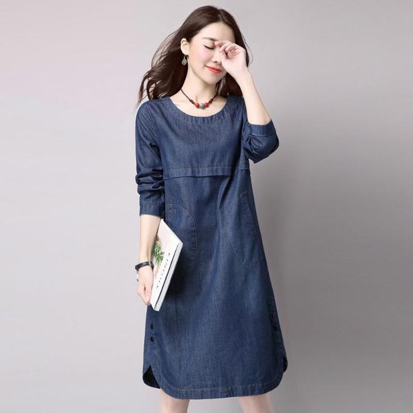 maternity dresses -2xl clothes autumn long sleeve cotton pregnant dress blue pregnancy for women, White
maternity dresses -2xl clothes autumn long sleeve cotton pregnant dress blue pregnancy for women, White