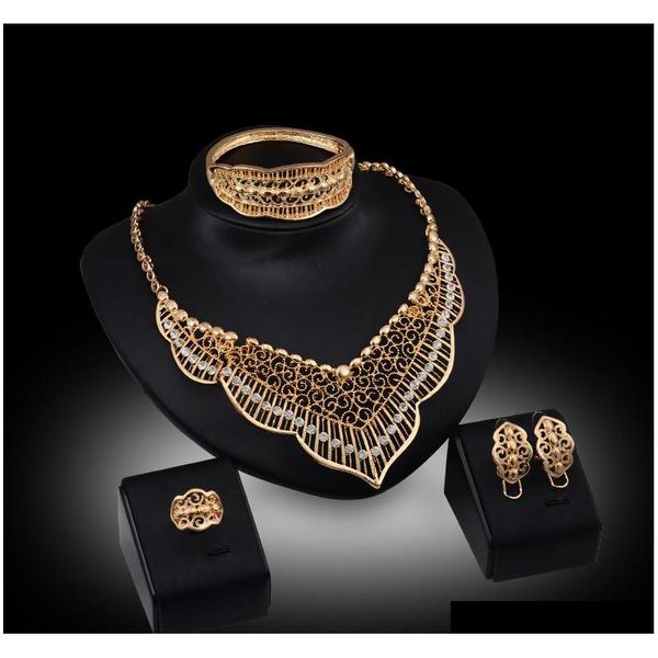 rings necklaces earrings bracelets jewelry sets fashion women rhinestone 18k gold plated hollow out leaves wedding jewelry 4-piece set qn1m, Slivery;golden
rings necklaces earrings bracelets jewelry sets fashion women rhinestone 18k gold plated hollow out leaves wedding jewelry 4-piece set qn1m, Slivery;golden