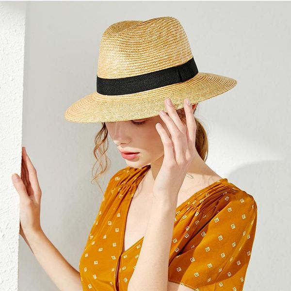 wide brim hats sun hat in summer seaside holiday beach street style straw wheat card woven hat2021011, Blue;gray
wide brim hats sun hat in summer seaside holiday beach street style straw wheat card woven hat2021011, Blue;gray