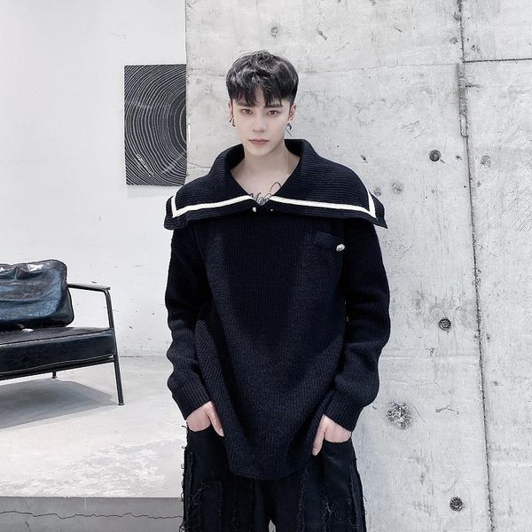 male women streetwear vintage couple kintted sweater men navy collar casual thick autumn winter pullover sweater1, White;black
male women streetwear vintage couple kintted sweater men navy collar casual thick autumn winter pullover sweater1, White;black