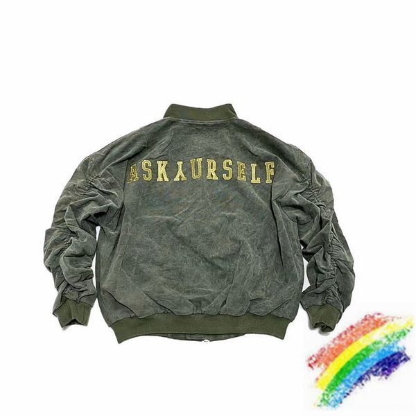 army green jacket men women 1 wash make old bomber coat 3 flight jacket, Black;brown
army green jacket men women 1 wash make old bomber coat 3 flight jacket, Black;brown