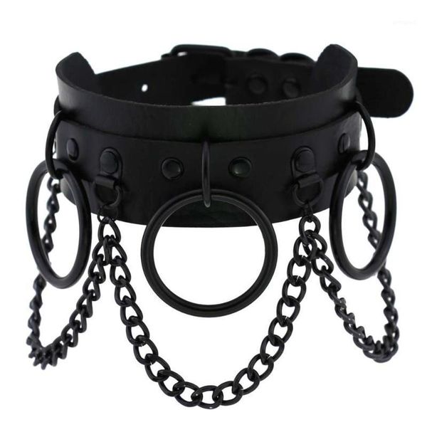 chokers leather black chains choker necklace goth punk harajuku vegan collar necklaces studded bondage emo rave jewelry1, Golden;silver
chokers leather black chains choker necklace goth punk harajuku vegan collar necklaces studded bondage emo rave jewelry1, Golden;silver