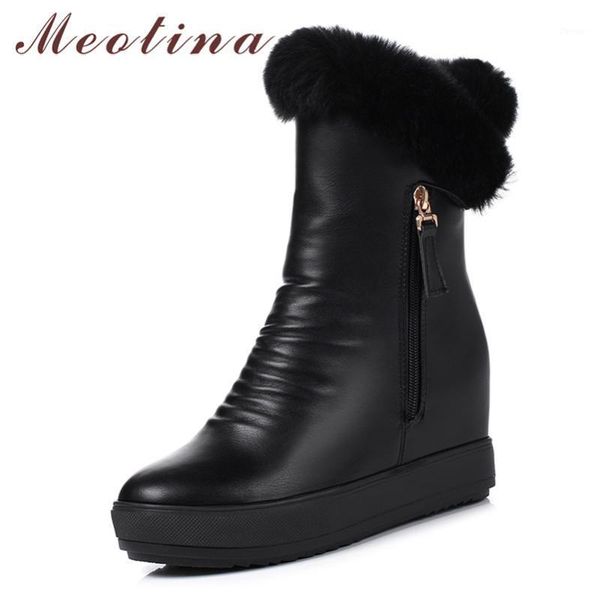 boots meotina winter snow women real fur zipper height increasing high heel ankle plush pleated round toe shoes lady 34-391, Black
boots meotina winter snow women real fur zipper height increasing high heel ankle plush pleated round toe shoes lady 34-391, Black