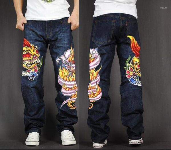 men's long pants baggy loose fit jeans rap hip hop skate denim print trousers straight stretch casual trousers monstor1, Blue
men's long pants baggy loose fit jeans rap hip hop skate denim print trousers straight stretch casual trousers monstor1, Blue