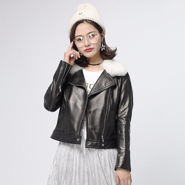 real sheepskin leather coat genuine leather jacket women spring autumn streetwear slim jackets chaqueta mujer yfn--9 yy437, Black
real sheepskin leather coat genuine leather jacket women spring autumn streetwear slim jackets chaqueta mujer yfn--9 yy437, Black