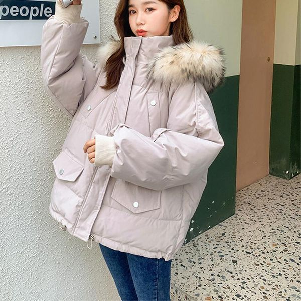 women's down & parkas winter jacket women hooded coat loose parka fur collar cotton padded jackets 2021, Black
women's down & parkas winter jacket women hooded coat loose parka fur collar cotton padded jackets 2021, Black