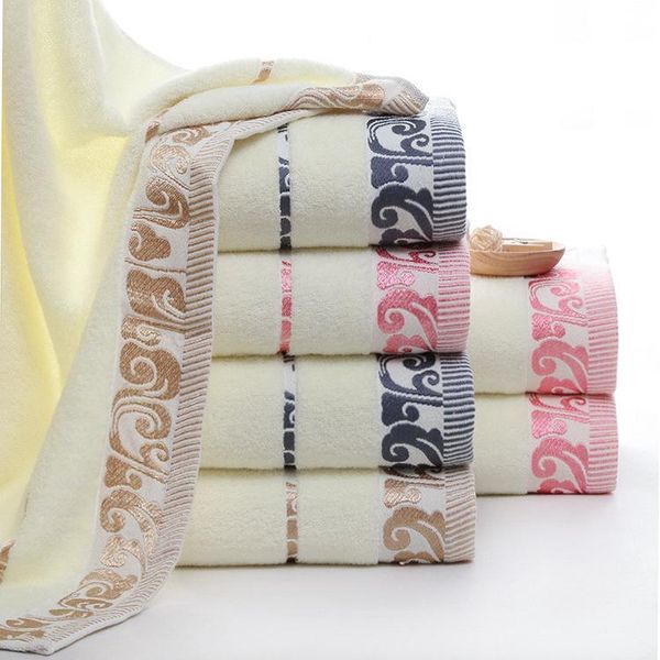 gift bath towel untwisted yarn jacquard xiangyun thick absorbent bath towel