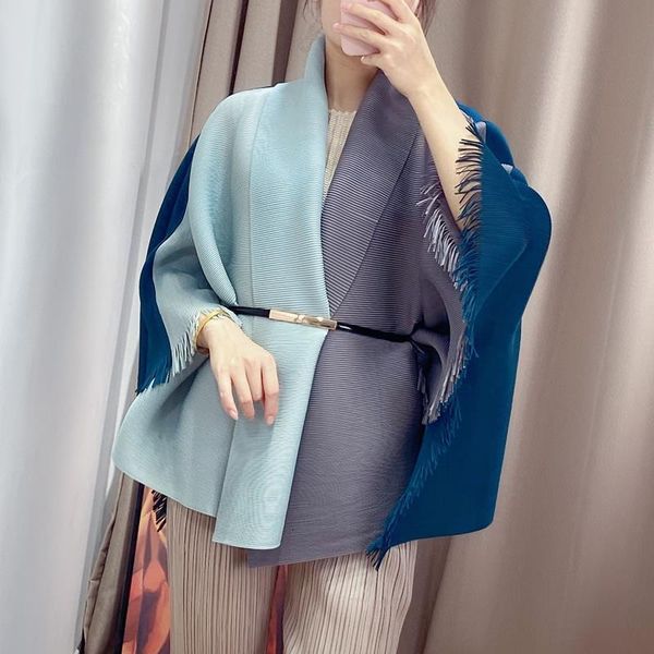 lanmrem pleated coat women's color block patchwork shawl coat 2020 new summer loose large size all-match 2a016, Black;brown
lanmrem pleated coat women's color block patchwork shawl coat 2020 new summer loose large size all-match 2a016, Black;brown