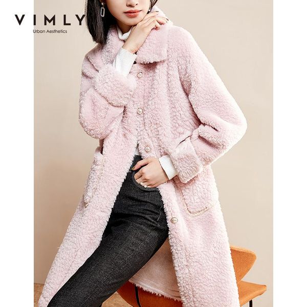 women's fur & faux vimly winter women coat elegant turn-down collar single breasted pockets thick warm jackets female overcoat 30223, Black
women's fur & faux vimly winter women coat elegant turn-down collar single breasted pockets thick warm jackets female overcoat 30223, Black