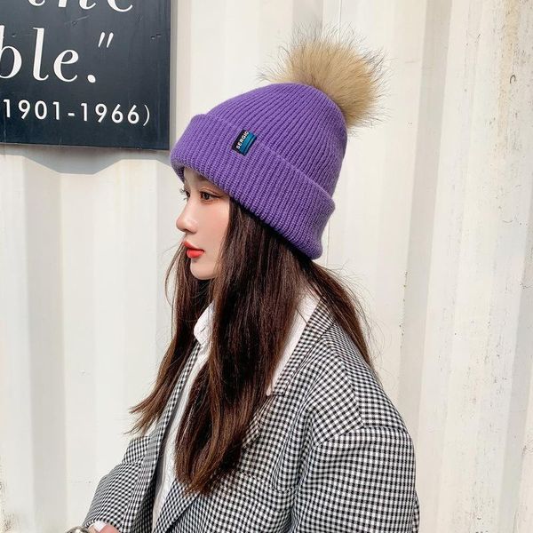 korean style winter outdoors thickened wool keep warm girls' ear protection fur ball knitted hat travel tide, Blue;gray
korean style winter outdoors thickened wool keep warm girls' ear protection fur ball knitted hat travel tide, Blue;gray