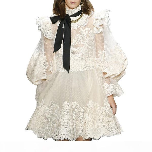 white fashion elegant lace mesh women's dress stand collar lantern sleeve high waist black bowknot long sleeve female 2020 new, Black;gray
white fashion elegant lace mesh women's dress stand collar lantern sleeve high waist black bowknot long sleeve female 2020 new, Black;gray