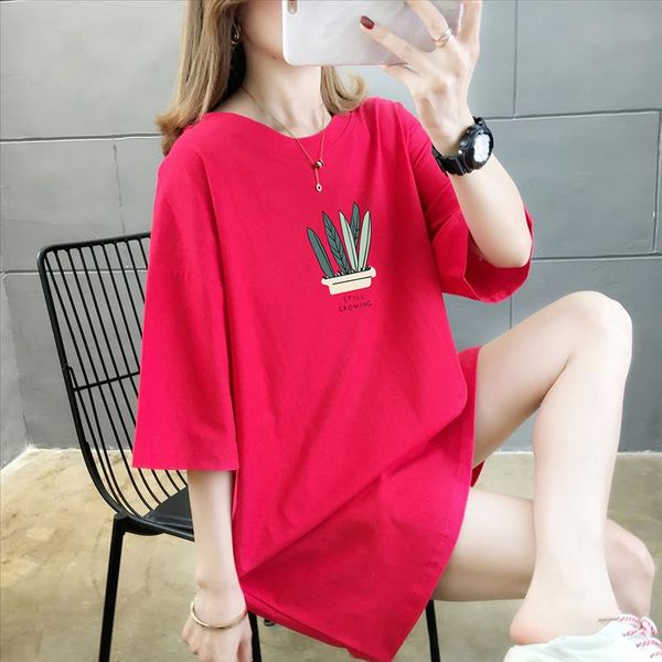 large size cotton long tee shirt for women 2020 summer casual loose short sleeve t shirt oversized plant print daily tshirt, White
large size cotton long tee shirt for women 2020 summer casual loose short sleeve t shirt oversized plant print daily tshirt, White