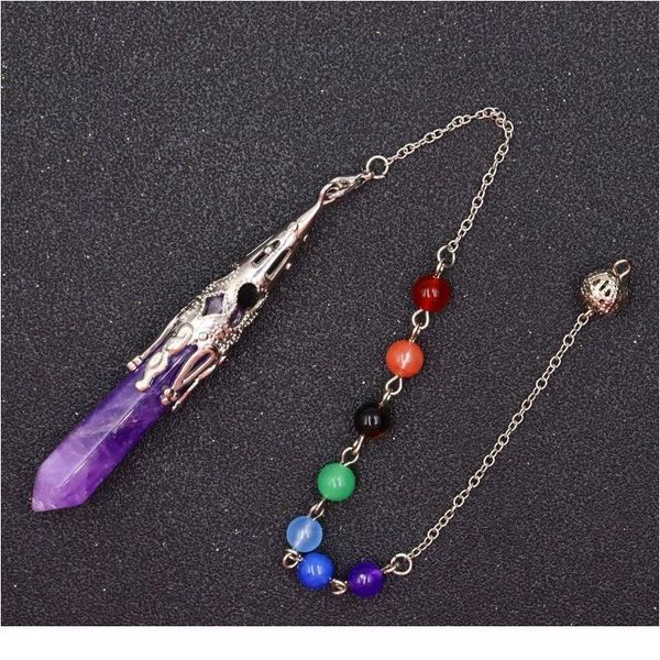 natural stone pendulum hexagonal prism shaped pendant 7 chakra chain for divination crystal jewelry charm amulet healing jllfcl, Black
natural stone pendulum hexagonal prism shaped pendant 7 chakra chain for divination crystal jewelry charm amulet healing jllfcl, Black