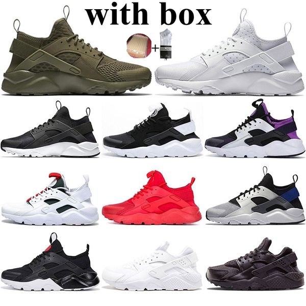 with box women men running shoes 2021 huaraches 1.0 4.0 black white breathable comfortable womens mens trainers sports sneakers 36-45
with box women men running shoes 2021 huaraches 1.0 4.0 black white breathable comfortable womens mens trainers sports sneakers 36-45