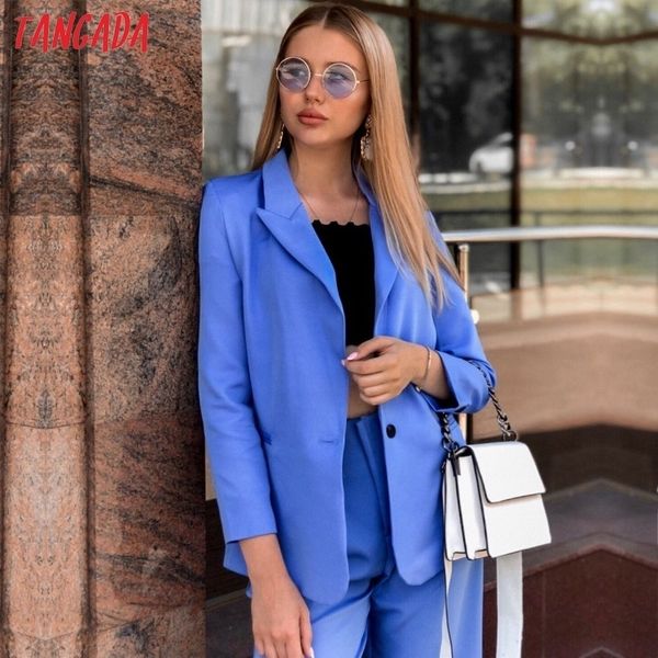 tangada 2019 women formal blue blazer long sleeve ladies coat female pockets buttons blazer work office business suit t200319, White;black
tangada 2019 women formal blue blazer long sleeve ladies coat female pockets buttons blazer work office business suit t200319, White;black