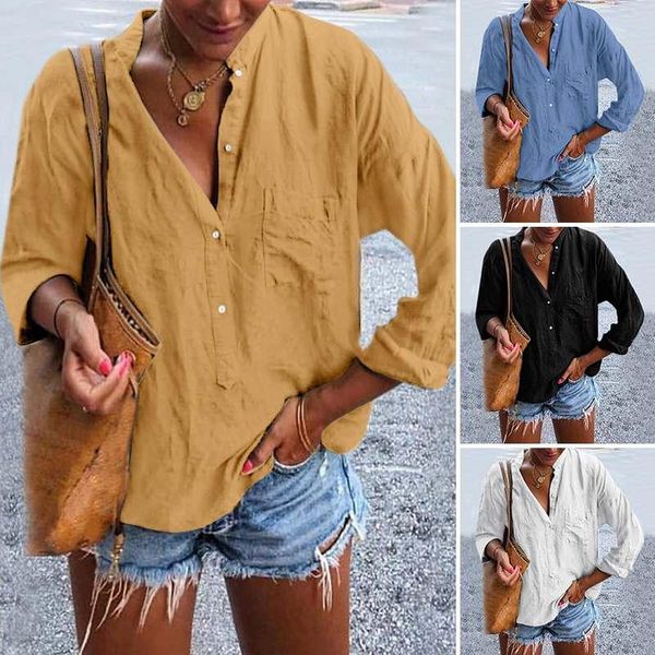 women's blouses & shirts casual blouse holiday half placket vintage blusa 2021 zanzea women stylish baggy stand collar long sleeve femi, White
women's blouses & shirts casual blouse holiday half placket vintage blusa 2021 zanzea women stylish baggy stand collar long sleeve femi, White