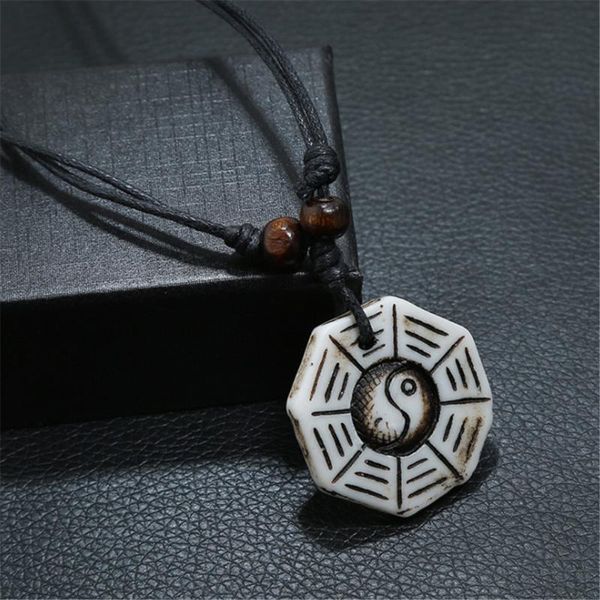 pendant necklaces wholesale resin tai chi gossip vintage adjustable black rope chain long for women men jewelry gifts, Silver
pendant necklaces wholesale resin tai chi gossip vintage adjustable black rope chain long for women men jewelry gifts, Silver