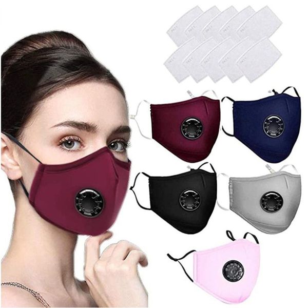 with valve mask washable pm2.5 6pcs mask suitable for women and men