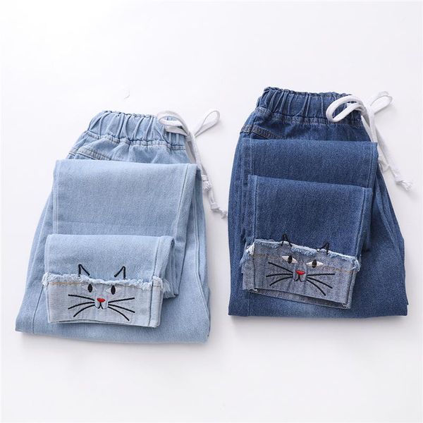 women boyfriend high waist jeans woman plus size loose cute cat embroidery denim pencil pants push up femme kg-919, Blue
women boyfriend high waist jeans woman plus size loose cute cat embroidery denim pencil pants push up femme kg-919, Blue