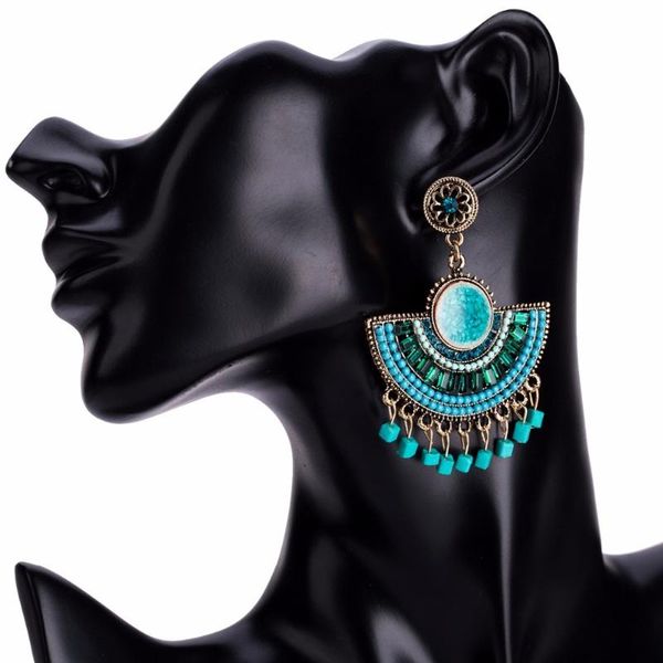 bohemian earrings national retro fan-shaped circular geometric tassel fashion temperament earrings for women, Silver
bohemian earrings national retro fan-shaped circular geometric tassel fashion temperament earrings for women, Silver