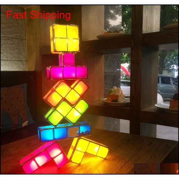 2019 upgrade diy tetris night light colorful stackable tangram puzzles 7 pieces led induction interlocking lamp 3d toys gslbo, Silver
2019 upgrade diy tetris night light colorful stackable tangram puzzles 7 pieces led induction interlocking lamp 3d toys gslbo, Silver