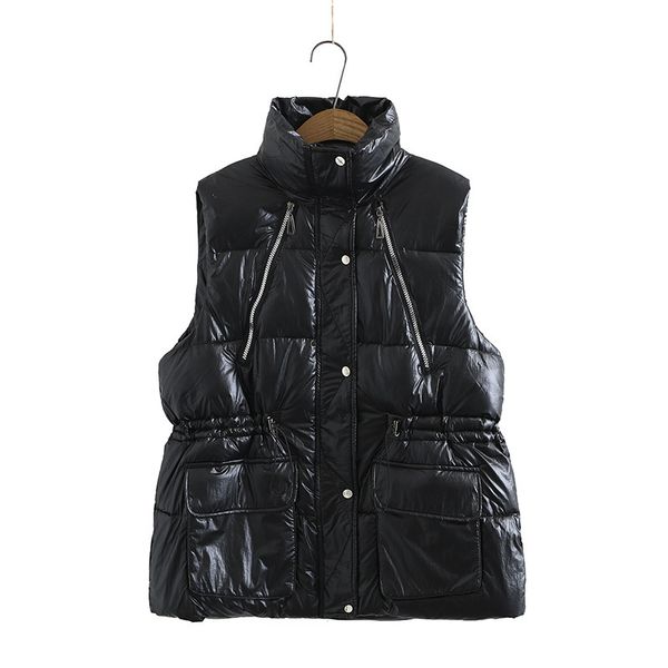 size autumn plus solid female winter long neck vest warm quilted cotton jacket 4zv9, Black;white
size autumn plus solid female winter long neck vest warm quilted cotton jacket 4zv9, Black;white