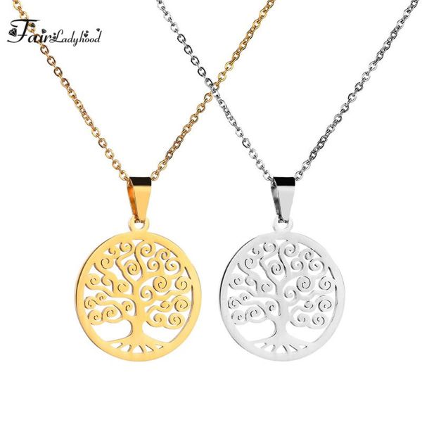 pendant necklaces fairladyhood silver color gold the tree of life & necklace hollow round stainless steel women
pendant necklaces fairladyhood silver color gold the tree of life & necklace hollow round stainless steel women