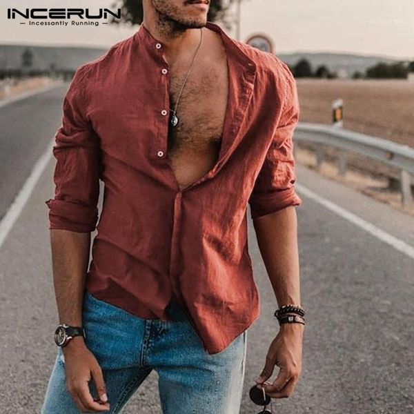 incerun cotton linen men shirt fashion solid color high street long sleeve stand collar casual shirts men 2019 camisa masculina1, White;black
incerun cotton linen men shirt fashion solid color high street long sleeve stand collar casual shirts men 2019 camisa masculina1, White;black
