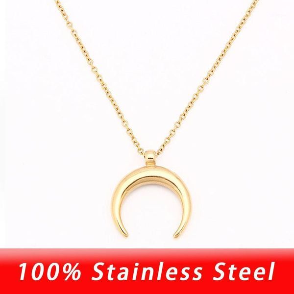 100% stainless steel half moon necklace silver color/gold color crescent choker steel ox horn pendant necklace collier lune1
100% stainless steel half moon necklace silver color/gold color crescent choker steel ox horn pendant necklace collier lune1