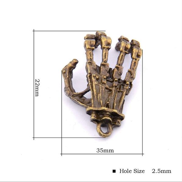 10pcs 2235mm bronze vintage alloy skull skeleton hand charm pendants for bracelets jewelry making findings diy charms handmade wmtbyv, Bronze;silver
10pcs 2235mm bronze vintage alloy skull skeleton hand charm pendants for bracelets jewelry making findings diy charms handmade wmtbyv, Bronze;silver