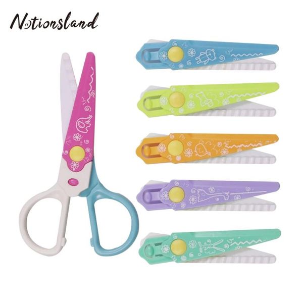 1 set plastic creative decorative wave lace scissors for paper cutter child safety elementary school diy paper cutting scissors, Black
1 set plastic creative decorative wave lace scissors for paper cutter child safety elementary school diy paper cutting scissors, Black
