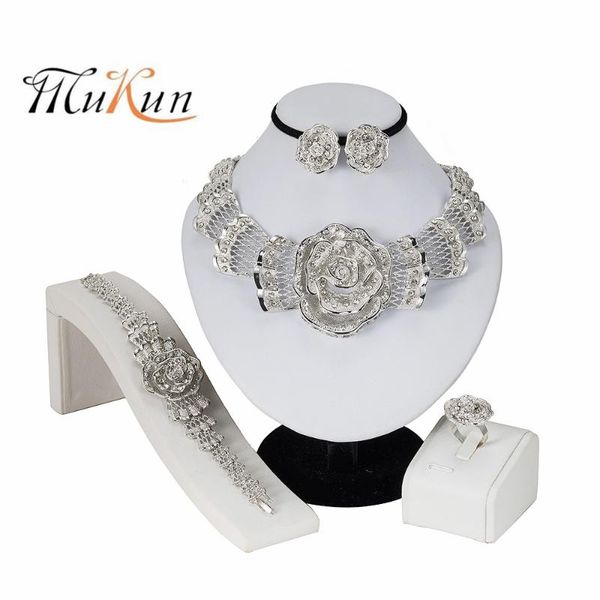 mukun 2020 nigerian wedding african beads jewelry sets crystal necklace sets silver color jewelry set wedding accessories party
mukun 2020 nigerian wedding african beads jewelry sets crystal necklace sets silver color jewelry set wedding accessories party