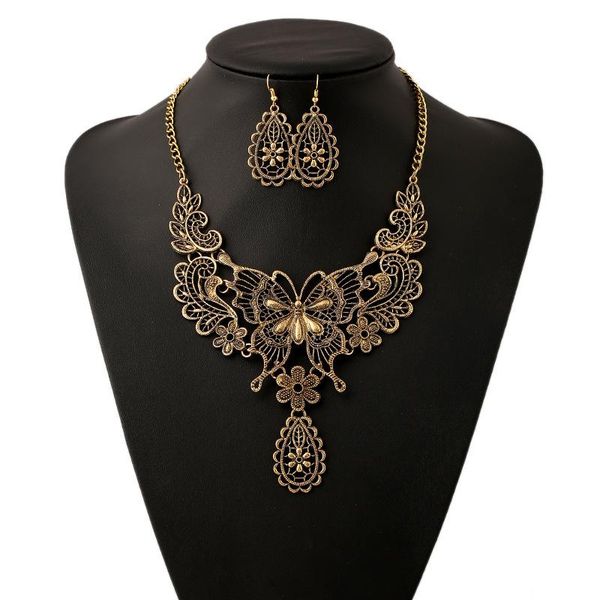 liuxsp vintage hollow butterfly choker statement necklace women earrings necklaces sets pendants trendy collares collier, Silver
liuxsp vintage hollow butterfly choker statement necklace women earrings necklaces sets pendants trendy collares collier, Silver