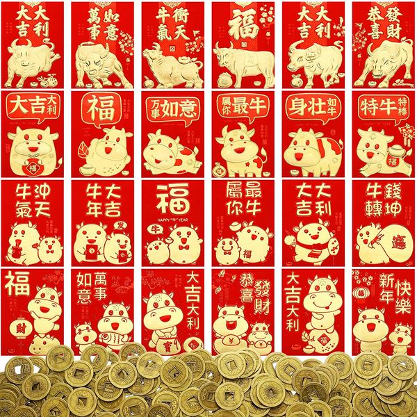 72pcs chinese new year red envelopes 2021 chinese ox year hong bao lucky money packets for new year dhl
72pcs chinese new year red envelopes 2021 chinese ox year hong bao lucky money packets for new year dhl