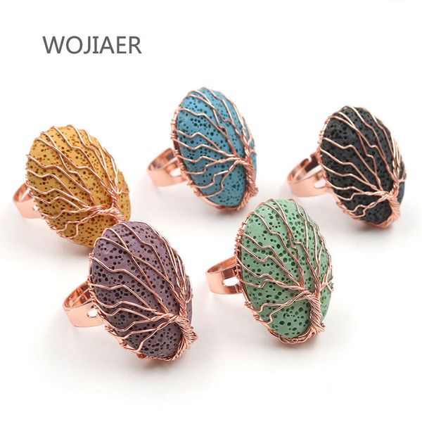 wojiaer natural lava stone tree of life ring for men women egg shaped rose gold wire wrapped adjustable rings jewelry dbm240, Golden;silver
wojiaer natural lava stone tree of life ring for men women egg shaped rose gold wire wrapped adjustable rings jewelry dbm240, Golden;silver