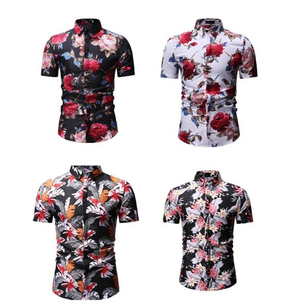 2020 summer men classic printed buttons shirts, lapel short sleeve buttons floral leaves pattern summer shirt, White;black
2020 summer men classic printed buttons shirts, lapel short sleeve buttons floral leaves pattern summer shirt, White;black