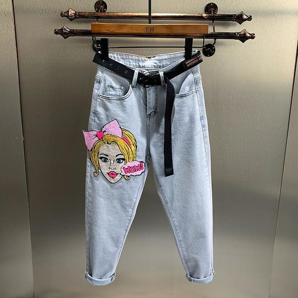 jeans for women fashion sequins high waist jeans loose plus size casual long trousers female washed denim harem pants1, Blue
jeans for women fashion sequins high waist jeans loose plus size casual long trousers female washed denim harem pants1, Blue