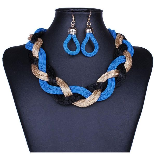 fashion exaggerated crude preparation of metal chain necklace retro big earrings sets of chain hgvru cqywx, Silver
fashion exaggerated crude preparation of metal chain necklace retro big earrings sets of chain hgvru cqywx, Silver
