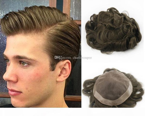 ash brown color toupee for men full french lace men's wig hair pieces brazilian human hair replacement, Black
ash brown color toupee for men full french lace men's wig hair pieces brazilian human hair replacement, Black