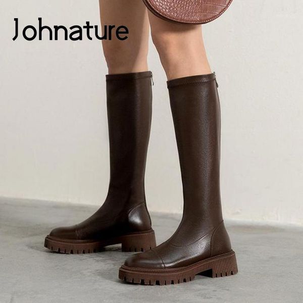johnature genuine leather winter women boots ladies shoes zip sewing handmade concise leisure fashion platform casual long boots1, Black
johnature genuine leather winter women boots ladies shoes zip sewing handmade concise leisure fashion platform casual long boots1, Black