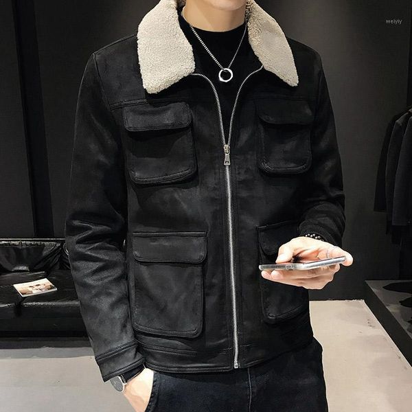 yasuguoji new 2020 fashion fleece turn-down collar jacket men 4 pocklets cargo jacket for men casual mens winter suede jackets1, Black;brown
yasuguoji new 2020 fashion fleece turn-down collar jacket men 4 pocklets cargo jacket for men casual mens winter suede jackets1, Black;brown