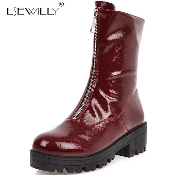 lsewilly women boots punk short boots female black red shoes woman autumn winter thick buttom high heels ankle female k298
lsewilly women boots punk short boots female black red shoes woman autumn winter thick buttom high heels ankle female k298